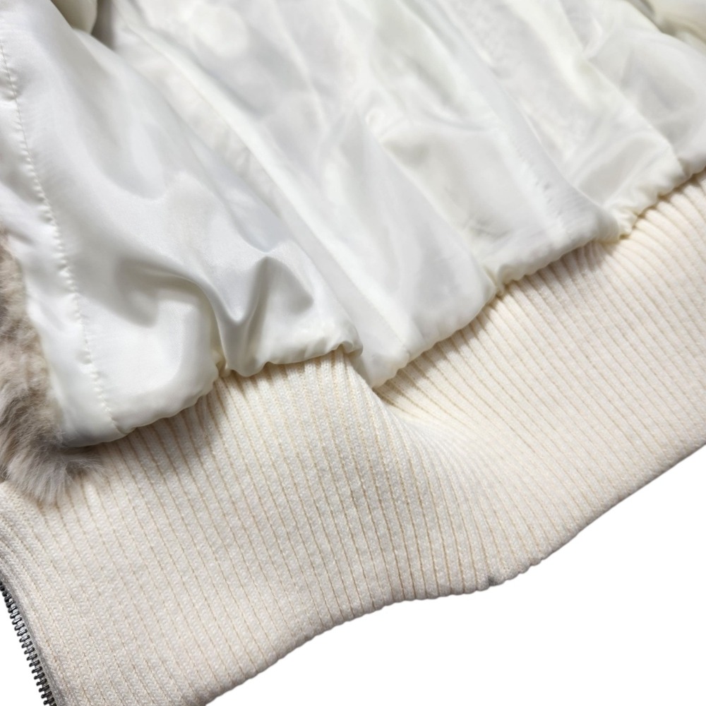 Vintage I.N.C. International Concepts Womens Medium White Faux Fur Glam Feminine - Picture 6 of 10